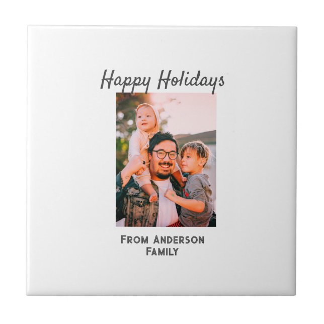 Feliz feriado foto do amor moderno, família simple (Frente)