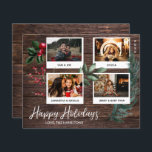 Feliz Feriados de Orçamento Russo Multifoto Instan<br><div class="desc">** SATIN PAPER É PAPEL FINO. ATUALIZE O PAPEL PARA OBTER UM PAPEL MAIS ESPESADO. TEM UMA OPÇÃO PARA ENVELOPES. *** Economize dinheiro no Natal e Cartões de natal com esta placa menor que tem uma opção para envelopes. Aqueça as férias de sua família e amigos com sua madeira rusticamente...</div>