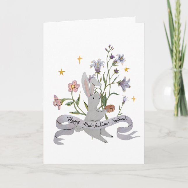 Feliz Festival de outono do Médio | Cartão de lua (Frente)