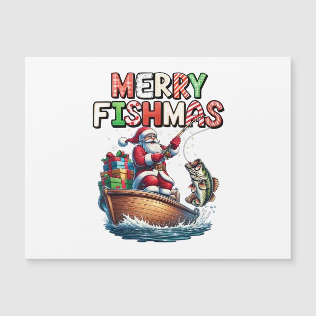 Feliz Fishmas Papai Noel Amantes de Pesca Fun Dive (Frente)