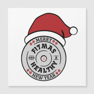 Feliz Fitmas e Cartão de Natal de Ano Novo