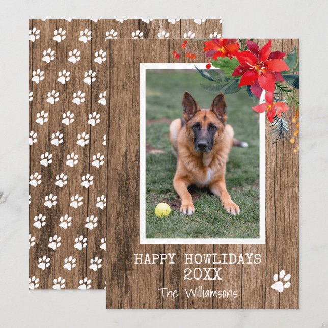 Feliz Foto de Cachorro de Natal (Frente/Verso)