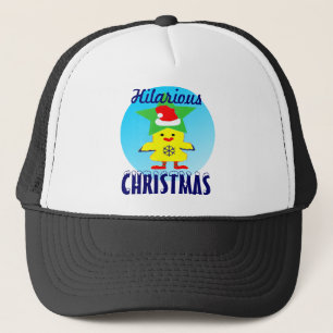 ♫♥Feliz Galo de Papai Noel Engraçado Boné de Motor