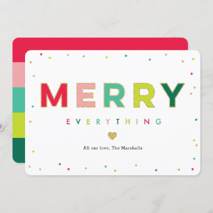 Feliz Gleeful Sem Cartão de Feriado Moderno de Fot