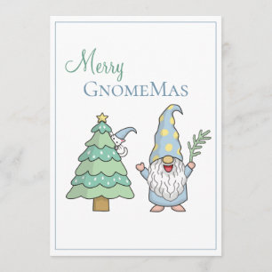 Feliz GnomoCartão de Feriado Gnomo da Árvore de