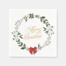 Feliz guardanapo de Natal