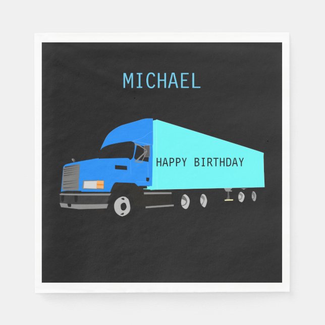 Feliz guardanapo de papel de aniversário para rapa (Frente)