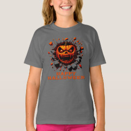 Feliz Halloween Abóbora Esmagadora Camiseta