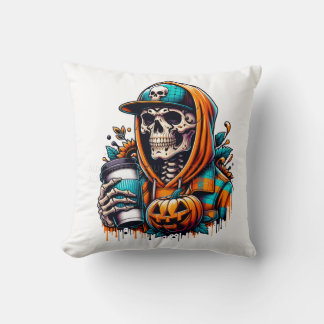 Feliz Halloween - Almofada de Esqueleto Dançante