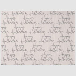 Feliz Halloween Bone e Papel Tecido de Carvão