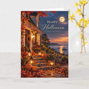 Feliz Halloween Cartão de Boas Festas da Costa da