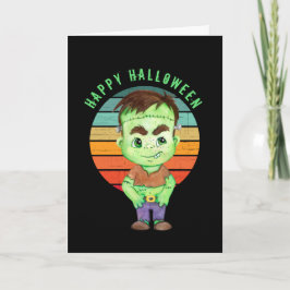 Feliz Halloween - Cartão do Frankenstein