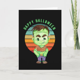 Feliz Halloween - Cartão do Frankenstein