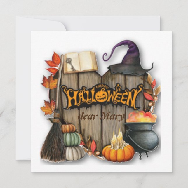 Feliz Halloween com nome (Frente)