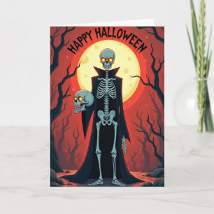 Feliz Halloween do Cartão do Senhor dos Ossos