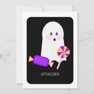 Feliz Halloween Doce Cartão de Doces Fantasmas