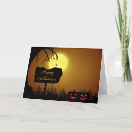 Feliz Halloween Jack O Cartão Canhoto