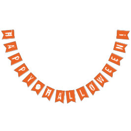 Feliz Halloween Laranja e Bandeira Branca do Fanta