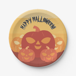 Feliz Halloween! Pratos de Papel Abóboras