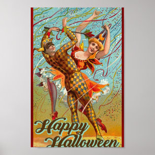 Feliz Halloween Retro Poster