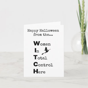 Feliz Halloween, Sarcástico, Cartão de Bruxa