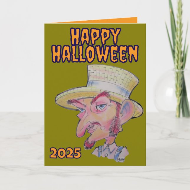 Feliz Halloween Sem Figurino Necessário Cartão de  (Frente)
