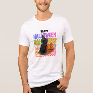 Feliz Halloween SVG PNG PDF Gato Preto Chapéu de B