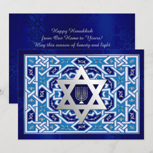 Feliz Hanukkah. Cartões de saudação simples per