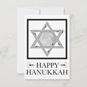 feliz hanukkah: estrela do cartão com fotos David