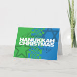 Feliz Hanukkah Feliz Cartão de Natal<br><div class="desc">Este é um dos nossos muitos cartões de Chanucá e Chanucá/Natal. Também estão disponíveis como cartões em www.OurJewishCommunity.org</div>