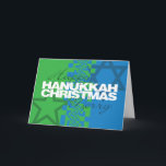 Feliz Hanukkah Feliz Cartão de Natal<br><div class="desc">Este é um dos nossos muitos cartões de Chanucá e Chanucá/Natal. Também estão disponíveis como cartões em www.OurJewishCommunity.org</div>