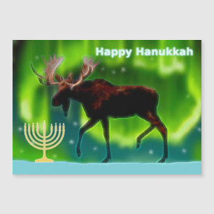Feliz Hanukkah - Luzes do Norte Moose