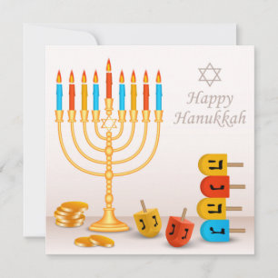Feliz Hanukkah Menorah Dreidel Moeins Dourados