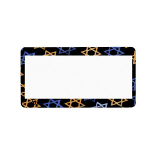 Feliz Hanukkah! Modelo de Etiqueta de Endereço de 