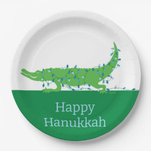 Feliz Hanukkah Prato de Papel Humorístico