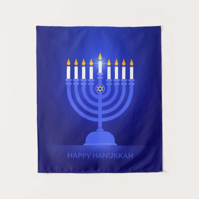 Feliz Hanukkah Tapeçaria (Frente)