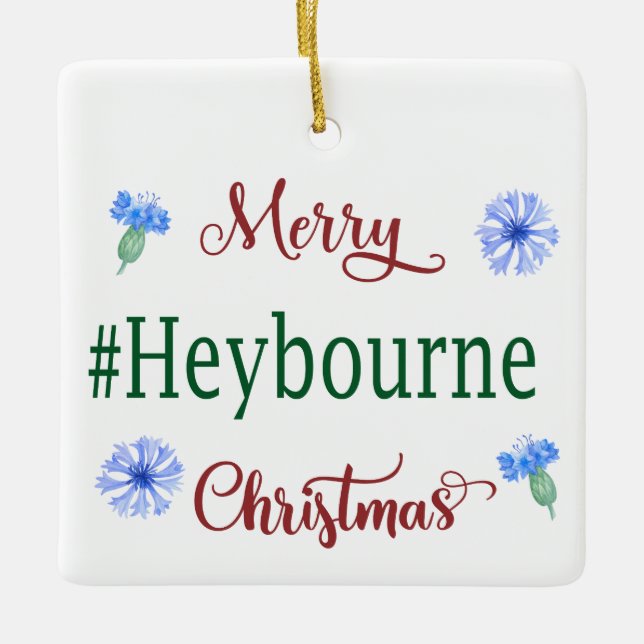 Feliz Heybourne Enfeites de natal (Frente)
