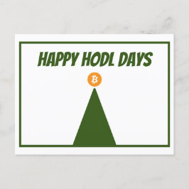 Feliz HODL Days Bitmoney Cartão de Natal (FLAT)