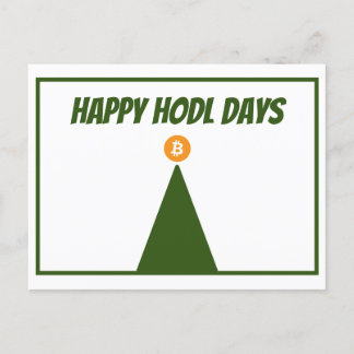 Feliz HODL Days Bitmoney Cartão de Natal (FLAT)