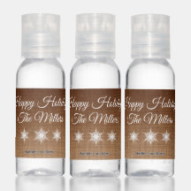 Feliz Holidays Snowflake Burlap