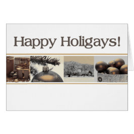 Feliz Holigays Cartão de Natal LGBT