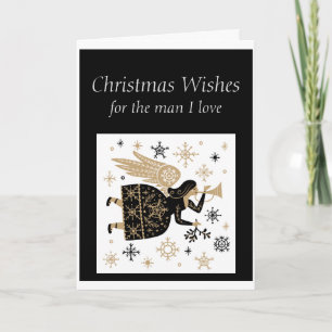 Feliz Homem de Natal Eu adoro Cartão Anjo Especial