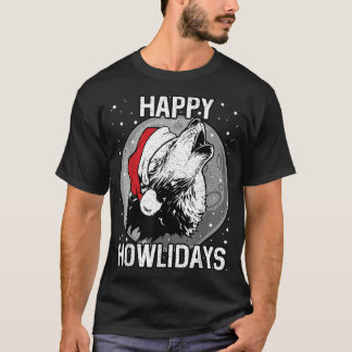 Feliz Howlidays Camisa Lobo de Natal