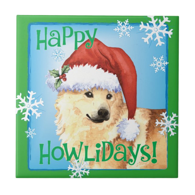 Feliz Howlidays Norueguês Buhund (Frente)