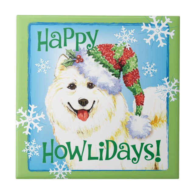 Feliz Howlidays Samoyed (Frente)