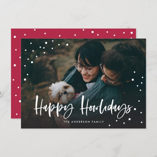 Feliz Howlidays Snow Dog | Pet (Frente/Verso)