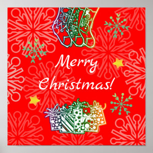 Feliz Impressão de Natal, Papel de Poster de Valo