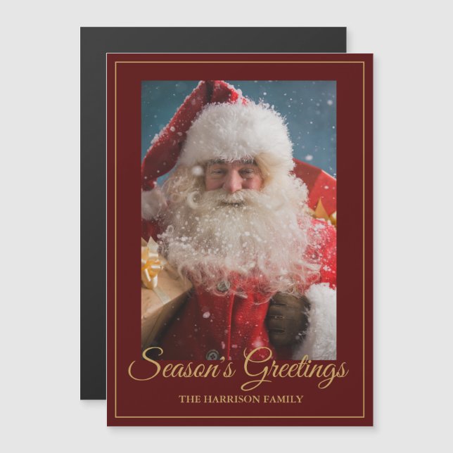 Feliz inverno Papai Noel Personalizado Natal (Frente/Verso)