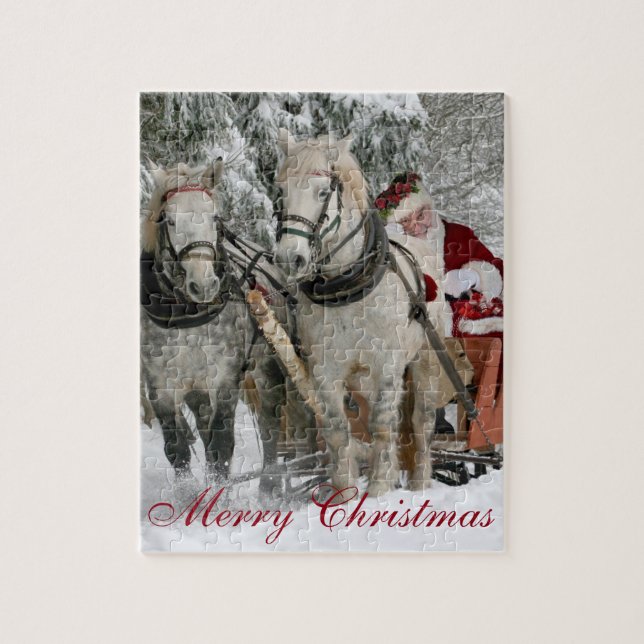 Feliz jogo de Quebra-cabeça de Natal (Vertical)