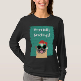 Feliz Jolly saúda camiseta de Natal